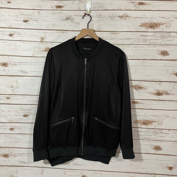 Universal Standard Satin Bomber Jacket - Black - S (14-16) - Picture 15 of 16